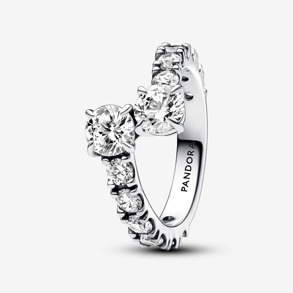 Glitzernder Überlappender Band-Ring