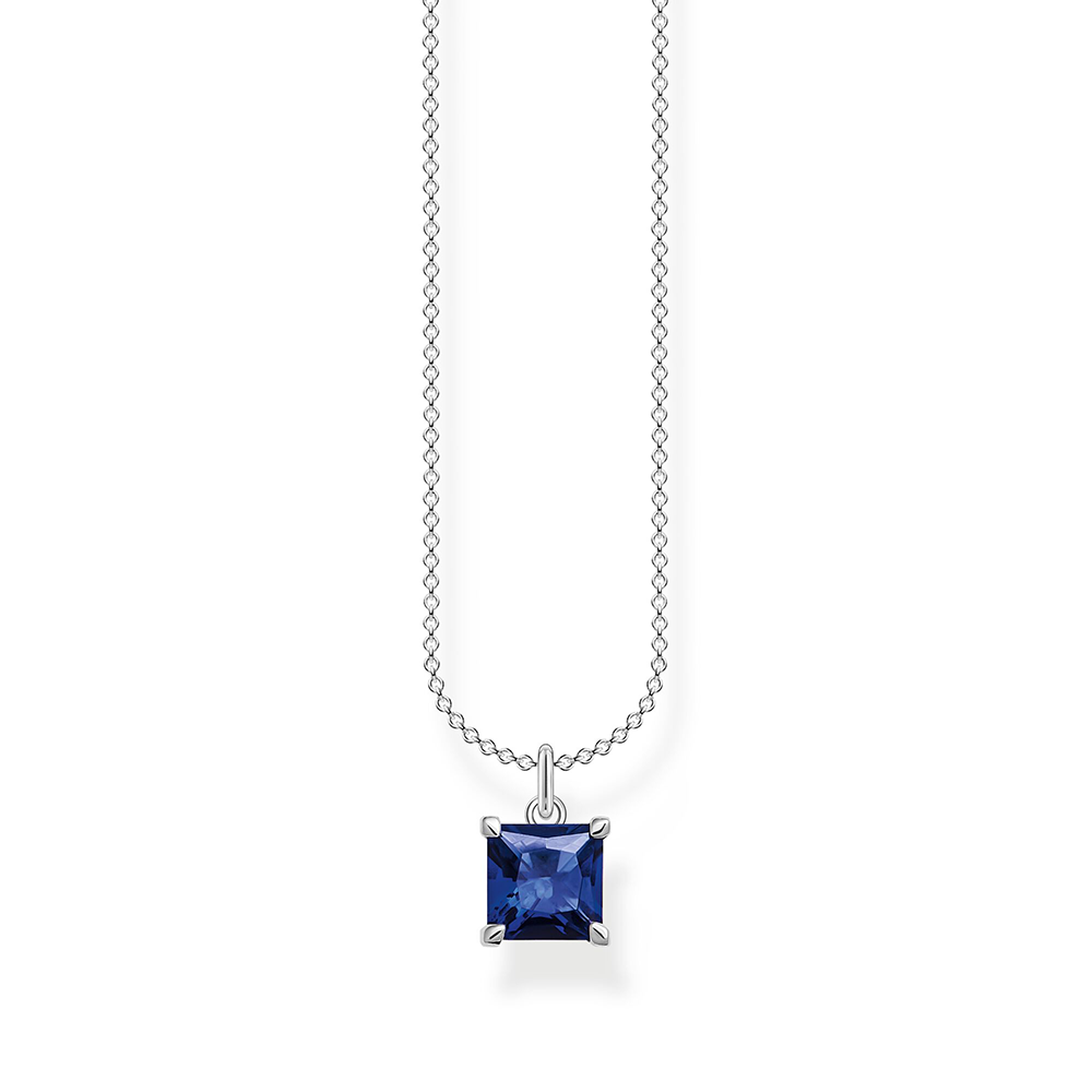Kette mit blauem Stein silber