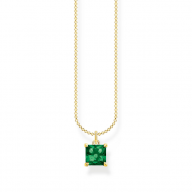 Kette mit grünem Stein gold