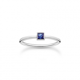 Ring mit blauem Stein silber