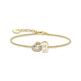 Armband mit verschlungenen Herzen vergoldet