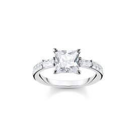Ring weiße Steine silber