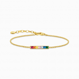 Armband bunte Steine gold