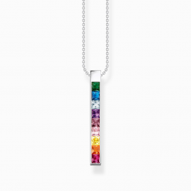 Kette bunte Steine silber
