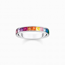 Ring bunte Steine silber