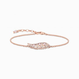 Armband Phönix-Flügel mit rosa Steinen roségold