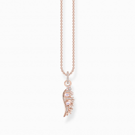 Kette Phönix-Flügel mit rosa Steinen roségold