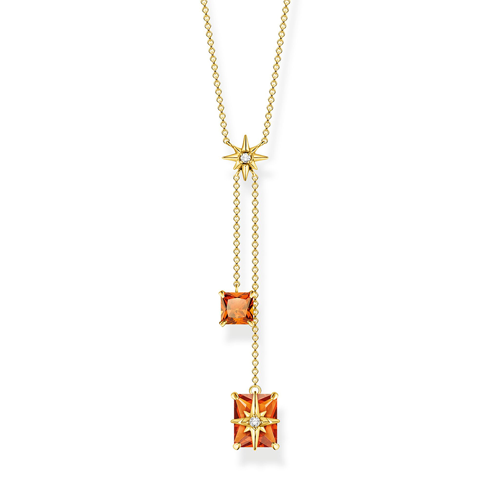 Kette orange Steine mit Stern