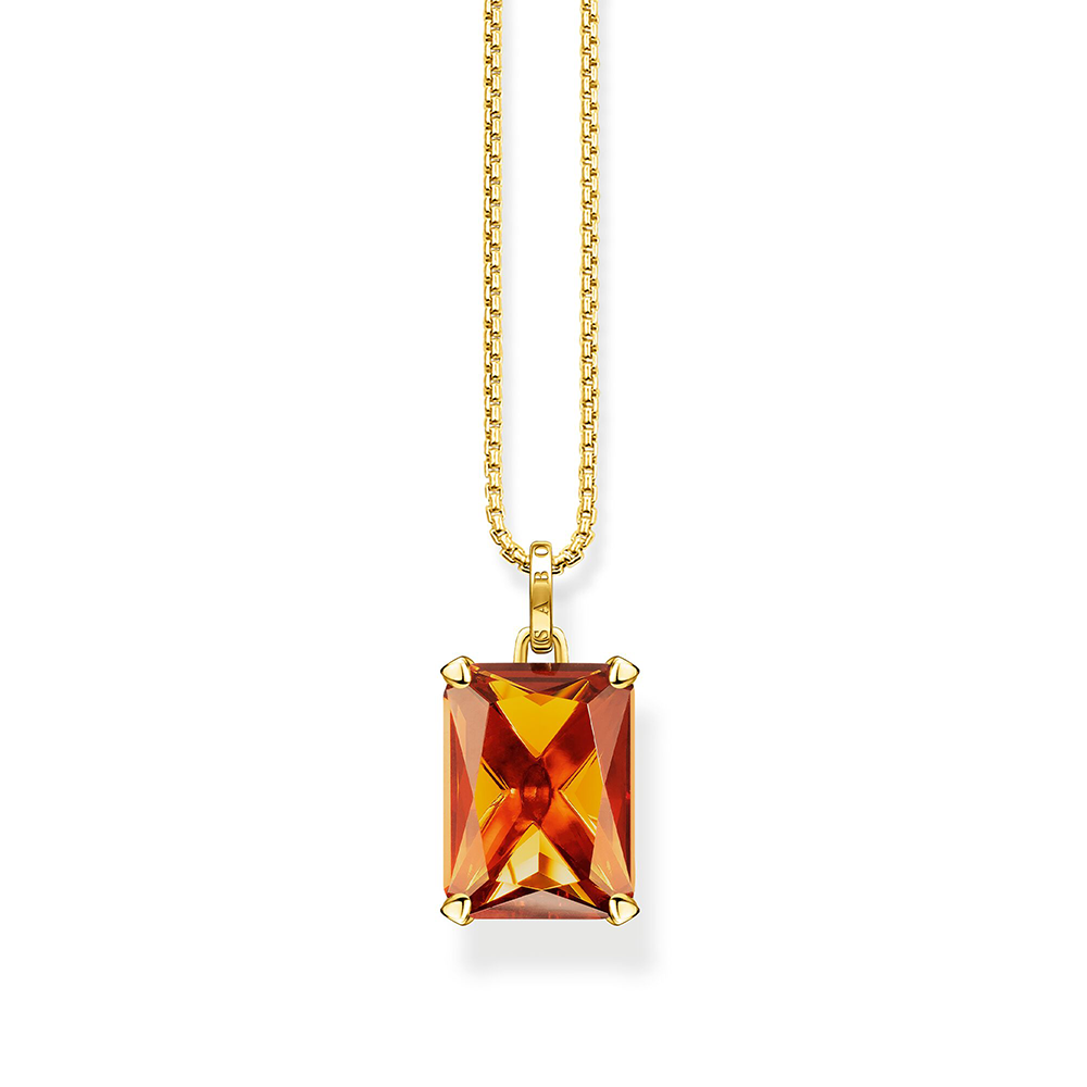 Kette oranger Stein