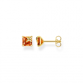 Ohrstecker oranger Stein mit Stern
