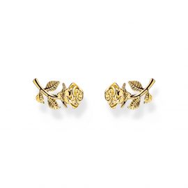 Ohrstecker Rose Roses Romance vergoldet