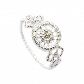 Ring Turandot in Silber mit Brillant