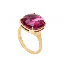Alta Ring aus Gold mit rosa Turmalin