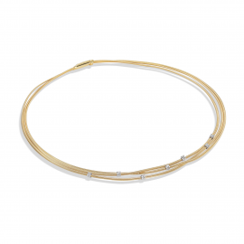 Goa Mehrreihige Halskette aus Gold mit Diamanten