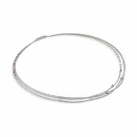 Goa Mehrreihige Halskette aus Weißgold mit Diamanten