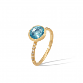 Jaipur Color Ring aus Gold mit Topas und Diamanten