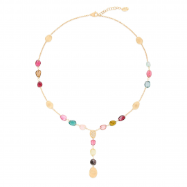Lunaria Color 18K Gelbgold Lariat Turmalin Halskette
