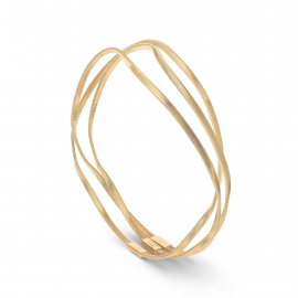 Marrakech Dreireihiger Armreif aus Gelbgold