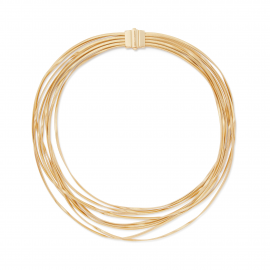 Marrakech Neunreihiges Halsband aus Gelbgold mit 18 Karat