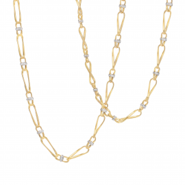 Marrakech Onde Lange Halskette aus Gold mit Diamanten