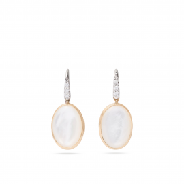 Siviglia Hakenohrring aus Gold mit Perlmutt und Diamanten