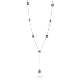 Kette Bunte Steine Elyndra Silber