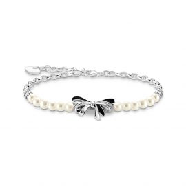 Schleifen-Armband mit Perlen Lovely Romance Silber