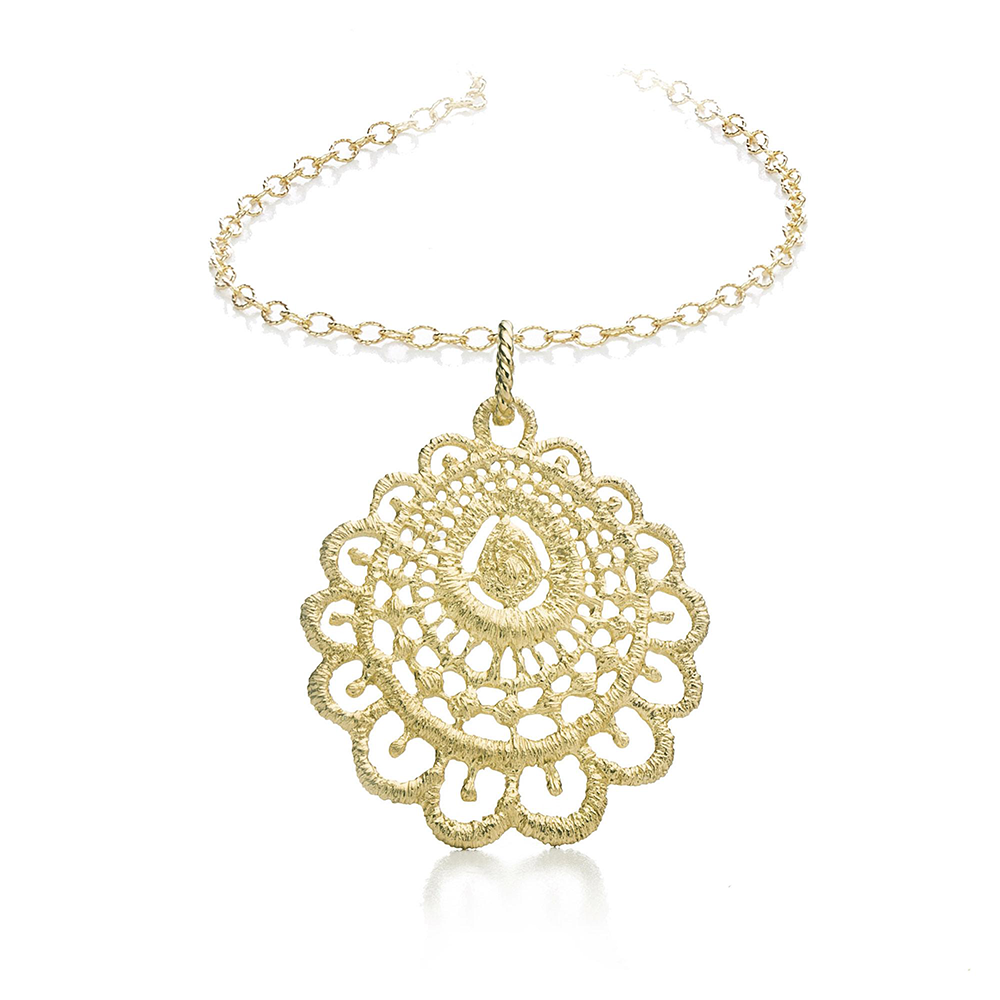 Anhänger Arati in Silber vergoldet