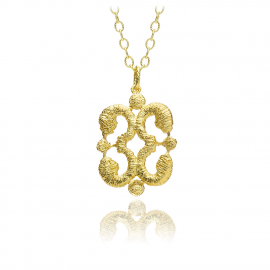 Anhänger Marrakesh Square in vergoldetem Silber