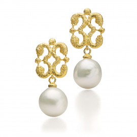 Ohrringe Marrakesh Pearl mit Barockperlen in vergoldetem Silber