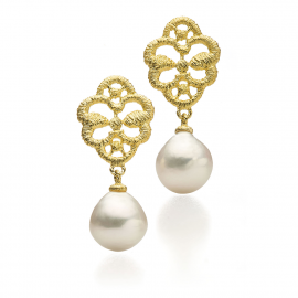 Ohrringe Marrakesh Pearl mit Barockperlen in vergoldetem Silber