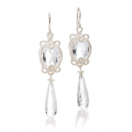 Ohrhänger Undinchen mit Pampeln in Silber