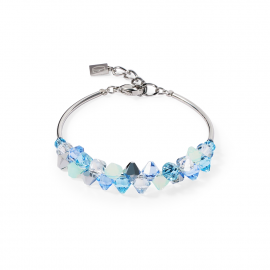 Armband Dancing Crystals silber-blau