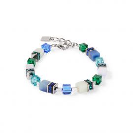 GeoCUBE® Precious Statement Armband silber-ocean