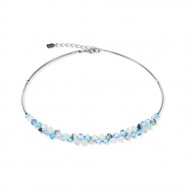 Halskette Dancing Crystals silber-blau