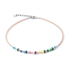 Halskette Mini Cubes multicolor pastell