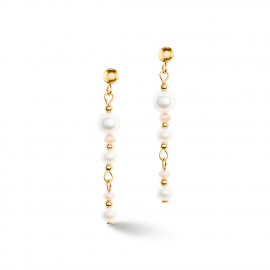 Ohrringe Drops Süßwasserperlen gold