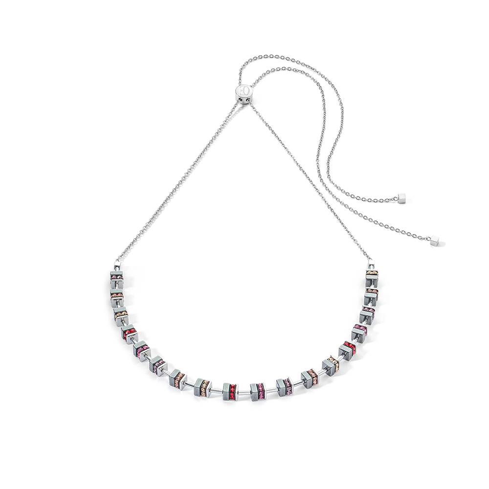 Sparkling Classic Chain Halskette silber-rot