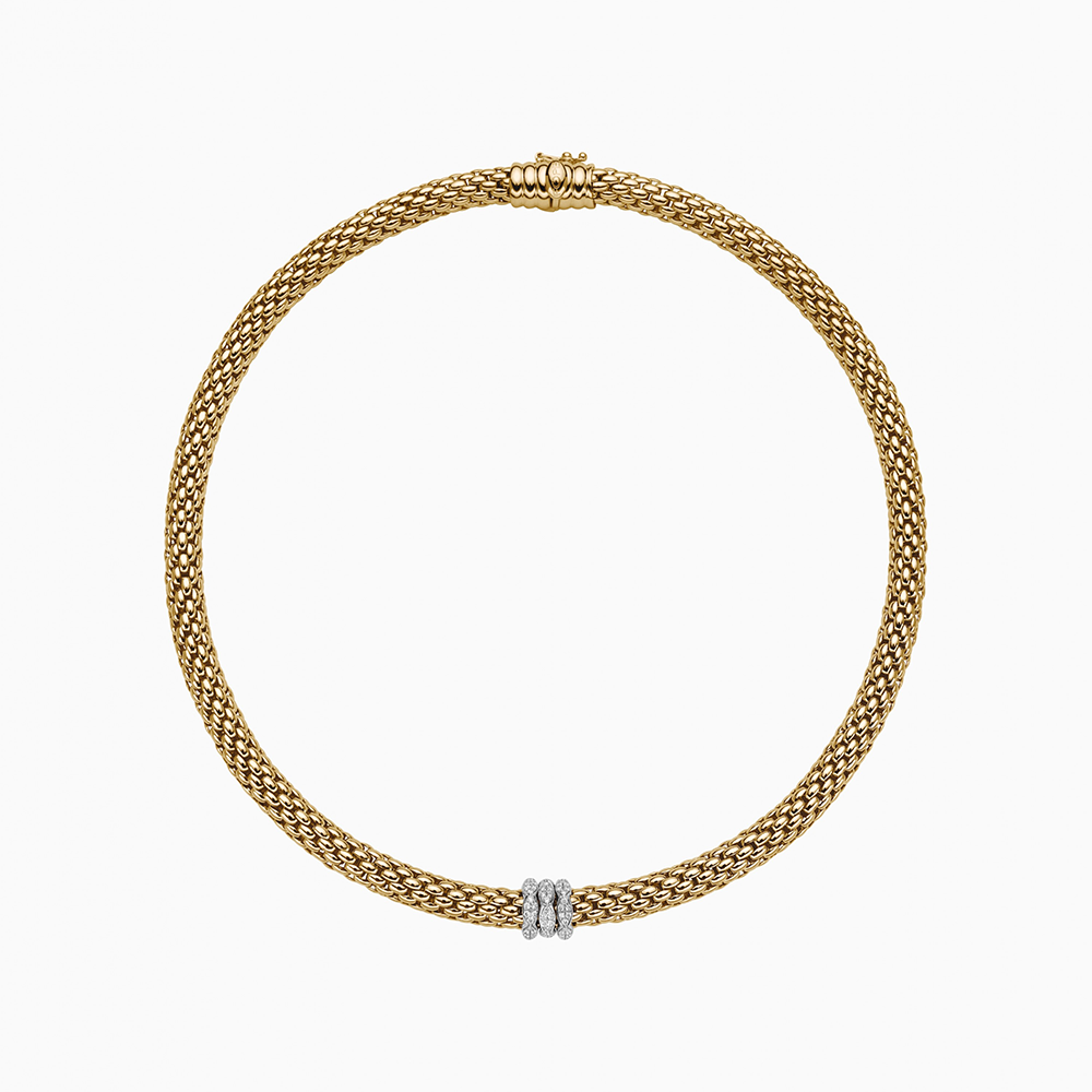 Collier mit Pavébesatz