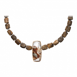 Steinkette Schieferpyrit Nugget