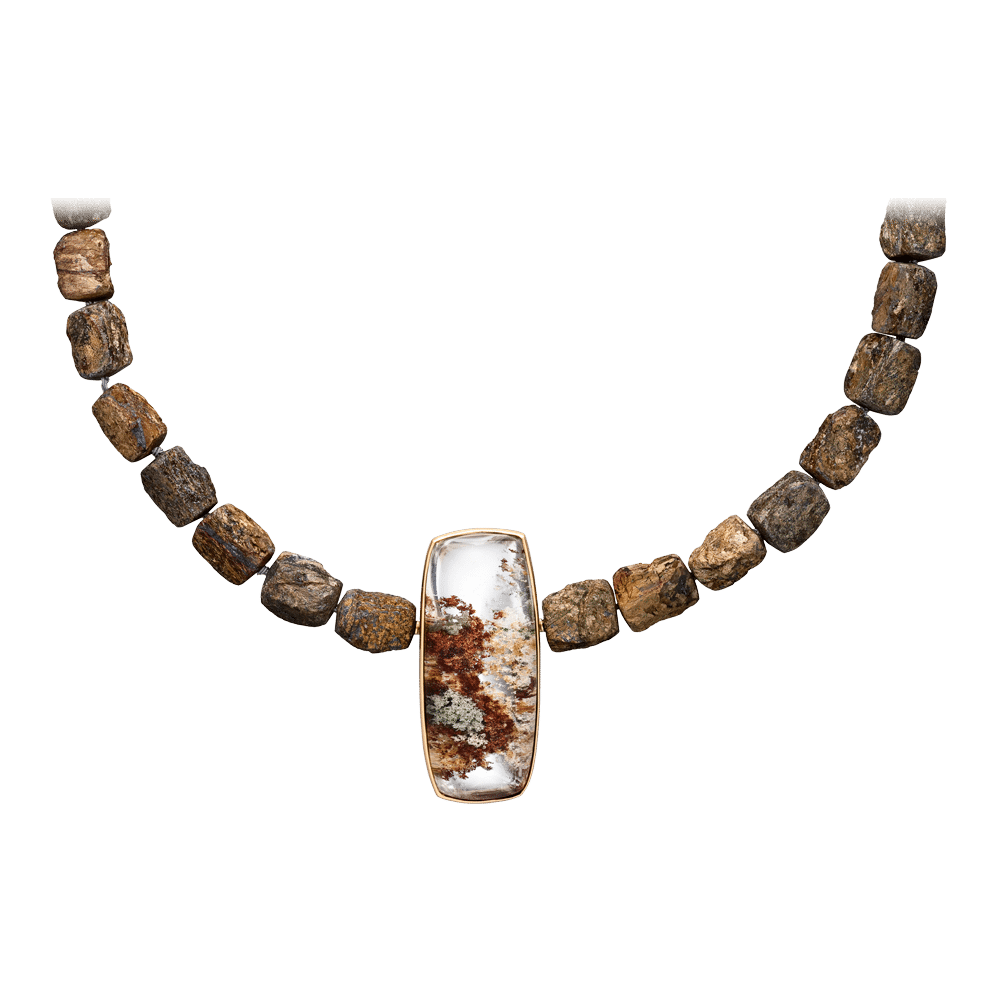 Steinkette Schieferpyrit Nugget