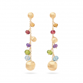 Africa Gemstones Hängeohrringe mit bunten Edelsteinen und Diamanten