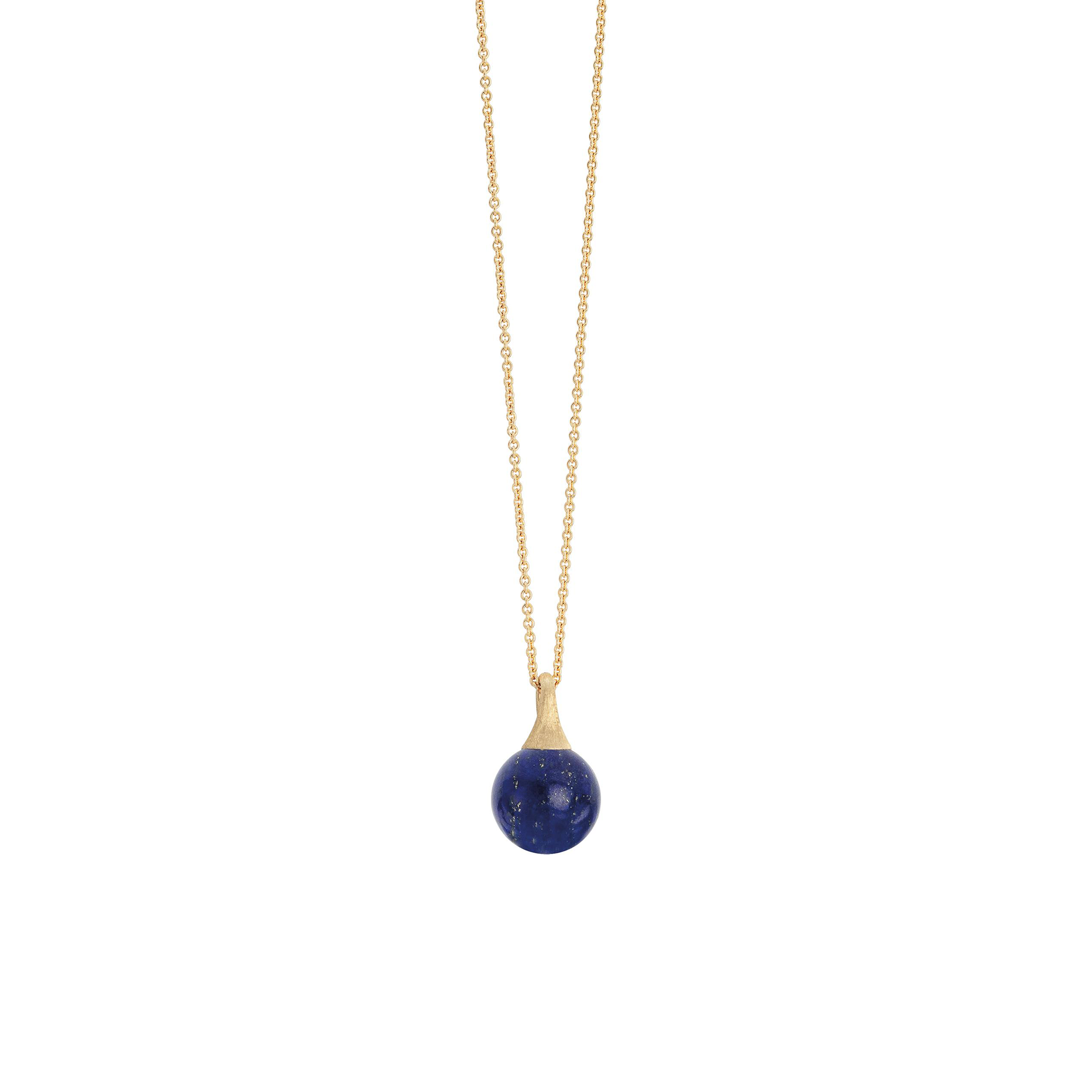 Africa Halskette mit Anhänger aus Gelbgold mit Lapislazuli