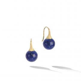 Africa Ohrring aus Gelbgold mit Lapislazuli