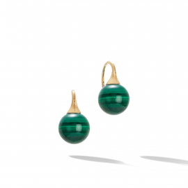 Africa Ohrring aus Gelbgold mit Malachit