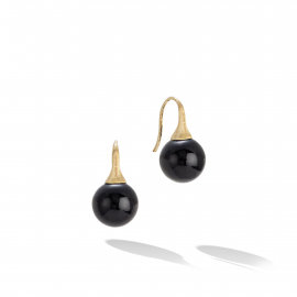 Africa Ohrring aus Gelbgold mit Onyx