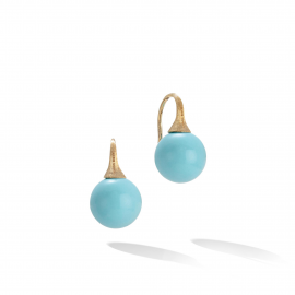 Africa Ohrring aus Gelbgold mit Türkis