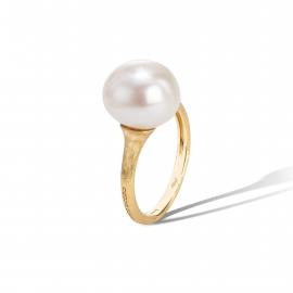 Africa Perlenring in 18 Kt Gelbgold