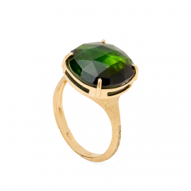 Alta Ring aus Gold mit grünem Turmalin