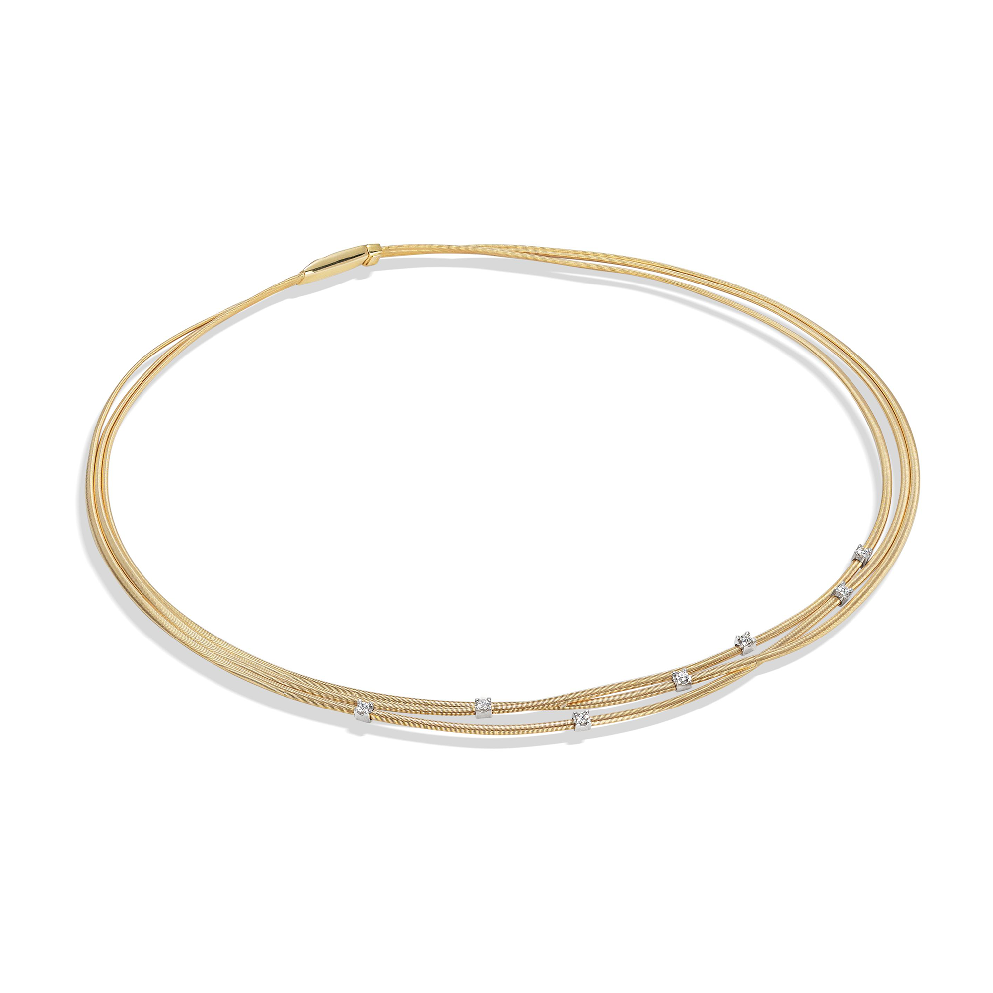 Goa Mehrreihige Halskette aus Gold mit Diamanten